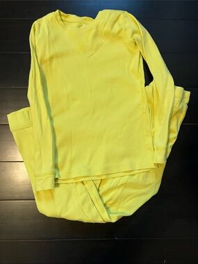 Primary Yellow Long Sleeve Kids Pajama Set